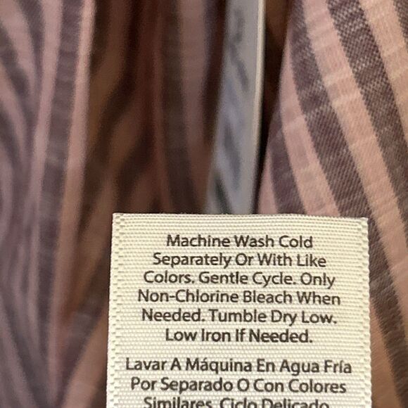 Terra & Sky Plus Size Short Sleeve Ruffle Woven Blouse Dusty Rose 3X (24W-26W) - Picture 8 of 16